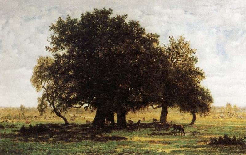 Theodore Rousseau Oak Trees near Apremont France oil painting art